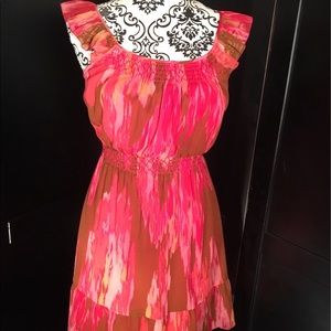 Old Navy red/pink tie dye sundress